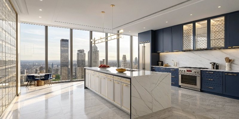 A quartz countertop made with recycled materials