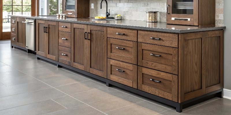 strong reinforced kitchen cabinets for heavy countertops