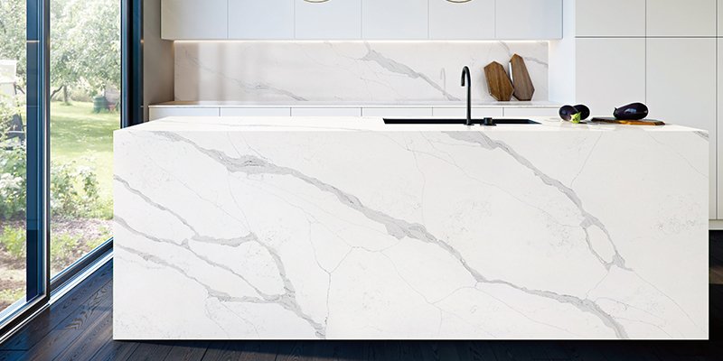 Kosher certified quartz countertop in a modern kitchen